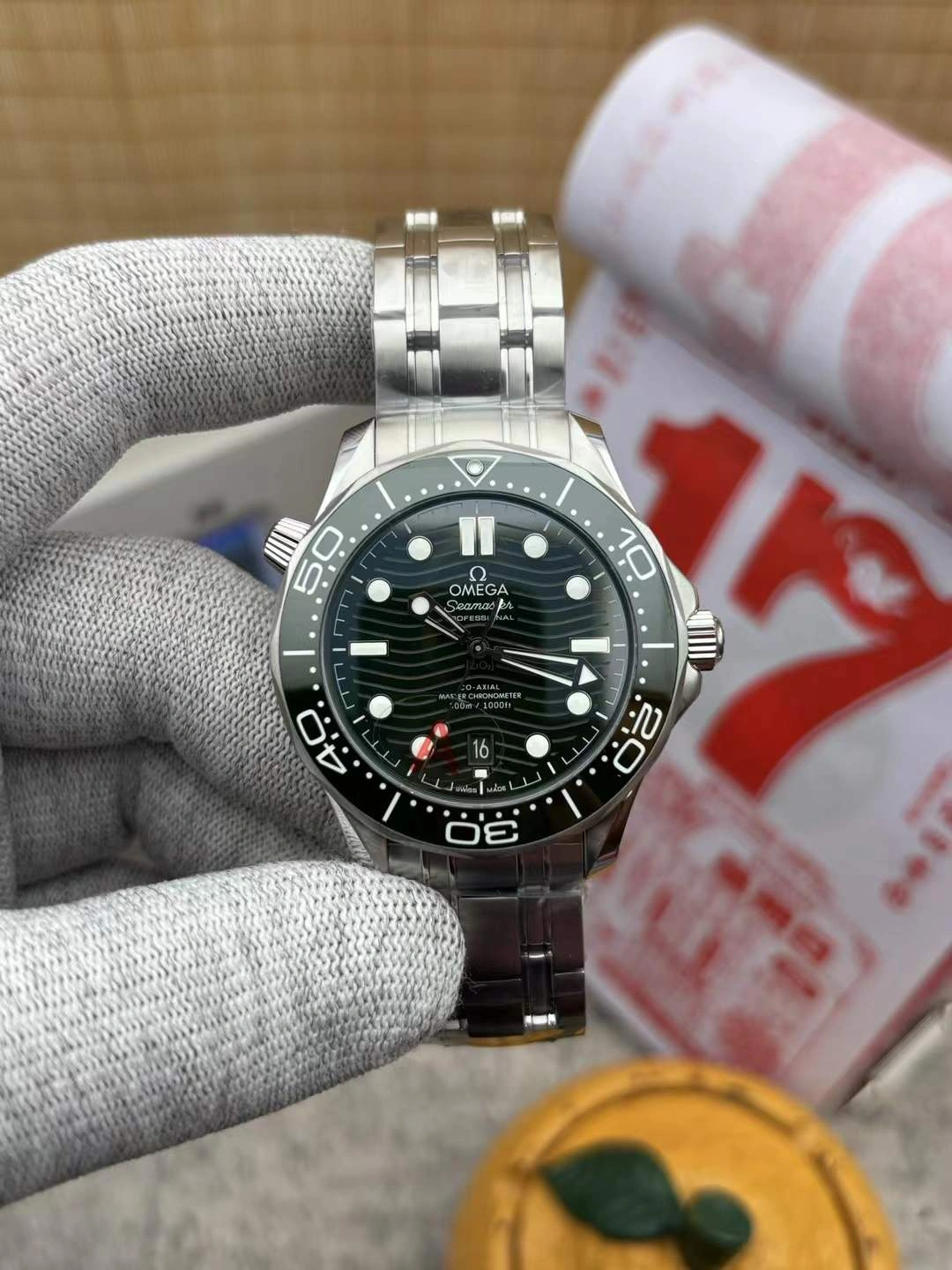 Sporty CBD Factory Omega Seamaster Diver 300M 42mm Green Dial Green Ceramic Bezel(210.30.42.20.10.001) 1:1 Super Clone – DD8800 Movement 214